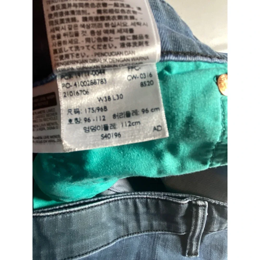 Levis 511 Slim Fit Blue Grey Stretch Pants 38x30 19111-0044